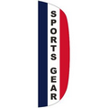 "SPORTS GEAR" 3' x 10' Stationary Message Flutter Flag